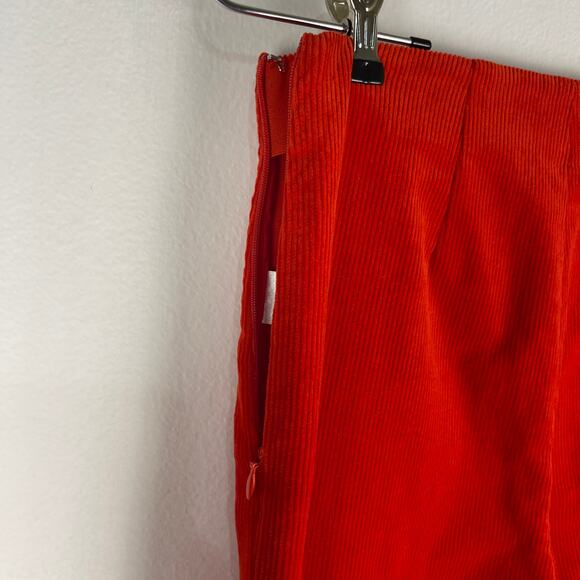 Tuckernuck Bright Red Corduroy Ashford Pants Side Zip Elastic Waist Womens Small - Picture 8 of 13